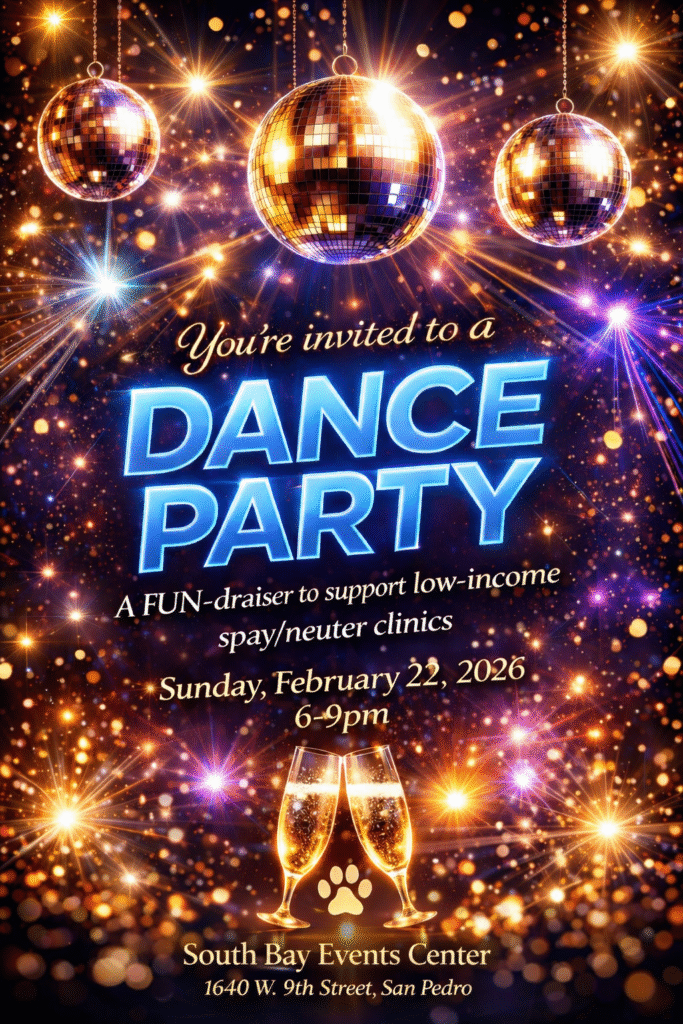Bark Bash Dance Party San Pedro Spay/Neuter Fundraiser Pedro Pet Pals